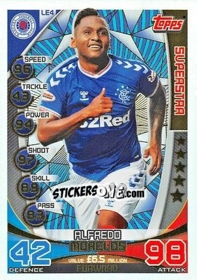 Sticker Alfredo Morelos - SPFL 2019-2020. Match Attax n. LE4 - Topps
