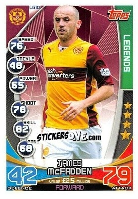 Sticker James McFadden - SPFL 2019-2020. Match Attax n. LG10 - Topps