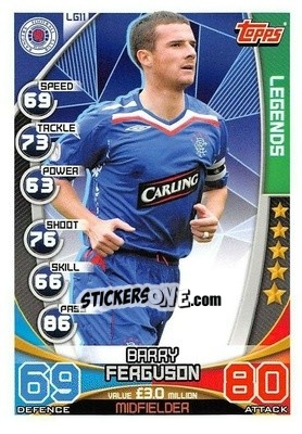 Sticker Barry Ferguson - SPFL 2019-2020. Match Attax n. LG11 - Topps