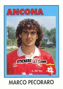 Sticker Marco Pecoraro - Calcioflash 1993 n. 11 - Euroflash