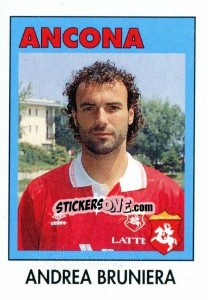 Sticker Andrea Bruniera - Calcioflash 1993 n. 12 - Euroflash