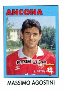 Sticker Massimo Agostini - Calcioflash 1993 n. 15 - Euroflash