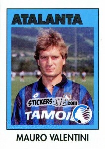 Sticker Mauro Valentini - Calcioflash 1993 n. 25 - Euroflash