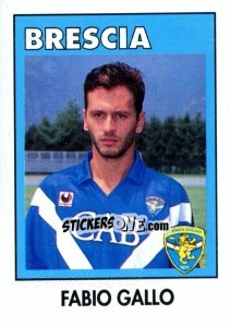 Sticker Fabio Gallo - Calcioflash 1993 n. 50 - Euroflash