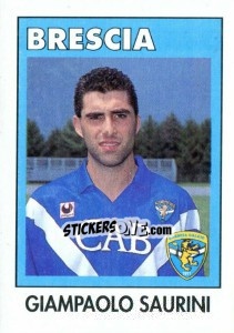 Sticker Giampaolo Saurini - Calcioflash 1993 n. 52 - Euroflash