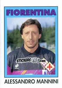 Sticker Alessandro Mannini - Calcioflash 1993 n. 72 - Euroflash
