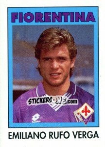 Figurina Emiliano Rufo Verga - Calcioflash 1993 n. 77 - Euroflash