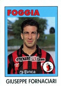 Sticker Giuseppe Fornaciari - Calcioflash 1993 n. 92 - Euroflash