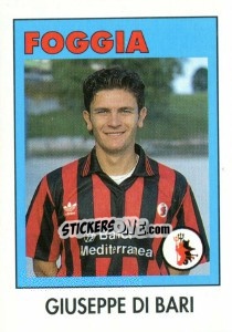 Sticker Giuseppe Di Bari - Calcioflash 1993 n. 93 - Euroflash