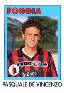 Sticker Pasquale De Vincenzo - Calcioflash 1993 - Euroflash