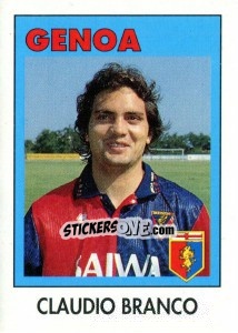 Sticker Claudio Branco - Calcioflash 1993 n. 109 - Euroflash