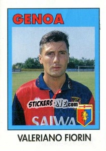 Sticker Valeriano Fiorin - Calcioflash 1993 n. 118 - Euroflash