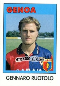 Sticker Gennaro Ruotolo - Calcioflash 1993 - Euroflash