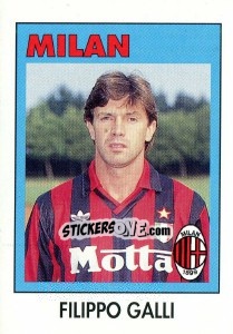 Sticker Filippo Galli - Calcioflash 1993 n. 185 - Euroflash