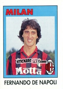 Sticker Fernando De Napoli - Calcioflash 1993 n. 187 - Euroflash