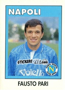 Sticker Fausto Pari - Calcioflash 1993 n. 207 - Euroflash