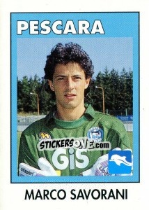 Sticker Marco Savorani - Calcioflash 1993 - Euroflash