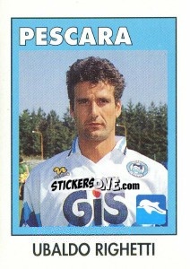 Figurina Ubaldo Righetti - Calcioflash 1993 - Euroflash