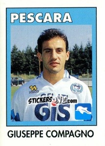 Sticker Giuseppe Compagno - Calcioflash 1993 - Euroflash
