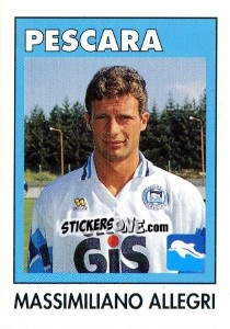 Sticker Massimiliano Allegri - Calcioflash 1993 - Euroflash