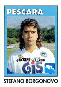 Sticker Stefano Borgonovo - Calcioflash 1993 - Euroflash