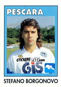 Sticker Stefano Borgonovo - Calcioflash 1993 n. 247 - Euroflash