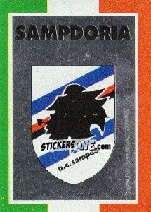 Sticker Scudetto Sampdoria - Calcioflash 1993 n. SC16 - Euroflash