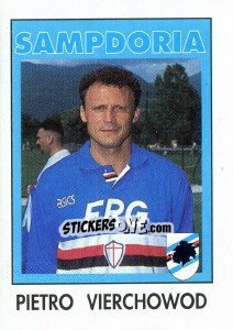 Sticker Pietro Vierchowod - Calcioflash 1993 - Euroflash