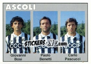 Figurina Giovanni Bosi / Paolo Benetti / Carlo Pascucci - Calcioflash 1993 - Euroflash