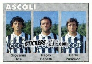 Sticker Giovanni Bosi / Paolo Benetti / Carlo Pascucci - Calcioflash 1993 n. 322 - Euroflash