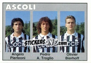 Sticker Angelo Pierleoni / Pedro A. Troglio / Oliver Bierhoff - Calcioflash 1993 n. 323 - Euroflash