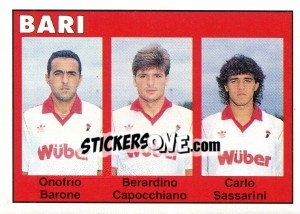 Sticker Onofrio Barone / Berardino Capocchiano / Carlo Sassarini - Calcioflash 1993 n. 328 - Euroflash