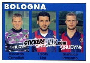 Sticker Riccardo Cerveilati / Paolo List / Gianluca Pessotto - Calcioflash 1993 - Euroflash