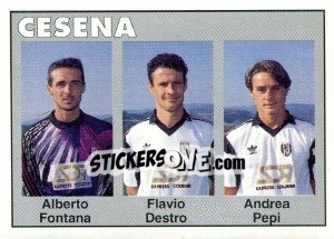 Sticker Alberto Fontana / Flavio Destro / Andrea Pepi - Calcioflash 1993 n. 333 - Euroflash