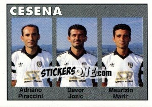 Sticker Adriano Piraccini / Davor Jozic / Maurizio Marin - Calcioflash 1993 n. 334 - Euroflash