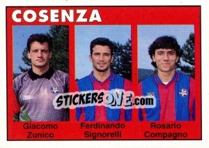 Sticker Giacomo Zunico / Ferdinando Signorelli / Rosario Compagno - Calcioflash 1993 n. 337 - Euroflash