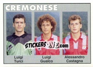 Sticker Luigi Turci / Luigi Gualco / Alessandro Castagna - Calcioflash 1993 - Euroflash