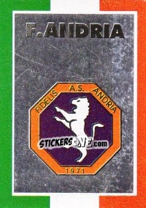 Sticker Scudetto F. Andria - Calcioflash 1993 n. SC25 - Euroflash