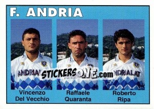 Sticker Vincenzo Del Vecchio / Raffaele Quaranta / Roberto Ripa - Calcioflash 1993 - Euroflash