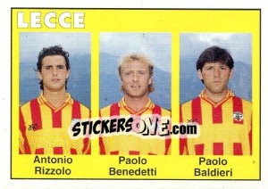 Cromo Antonio Rizzolo / Paolo Benedetti / Paolo Baldieri - Calcioflash 1993 - Euroflash