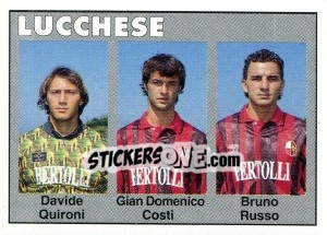 Sticker Davide Quironi / Gian Domenico Costi / Bruno Russo - Calcioflash 1993 n. 353 - Euroflash
