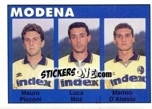 Sticker Mauro Picconi / Luca Moz / Marino D'Aloisio - Calcioflash 1993 n. 358 - Euroflash