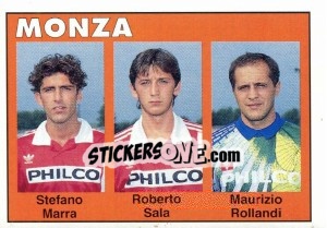 Sticker Stefano Marra / Roberto Sala / Maurizio Rollandi - Calcioflash 1993 - Euroflash