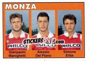Sticker Gianpaolo Manighetti / Alessio Del Piano / Simone Erba - Calcioflash 1993 - Euroflash