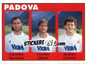 Sticker Carmine Nunziata / Claudio Ottoni / Andrea Cuicchi - Calcioflash 1993 - Euroflash