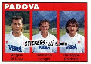 Sticker Angelo Di Livio / Damiano Longhi / Giuseppe Galderisi - Calcioflash 1993 - Euroflash