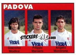 Cromo Giacomo Modica / Filippo Maniero / Angelo Montrone - Calcioflash 1993 - Euroflash