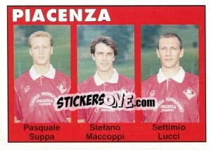 Sticker Pasquale Suppa / Stefano Maccoppi / Settimio Lucci - Calcioflash 1993 n. 370 - Euroflash