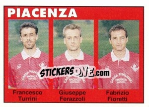 Sticker Francesco Turrini / Giuseppe Ferazzoli / Fabrizio Fioretti - Calcioflash 1993 - Euroflash