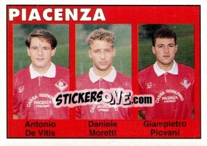 Sticker Antonio De Vitis / Daniele Moretti / Giampietro Piovani - Calcioflash 1993 n. 372 - Euroflash
